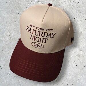 NWT Saturday‎ Night Live x No Rivals NYC Universal Maroon Snapback Hat SNL Cap
